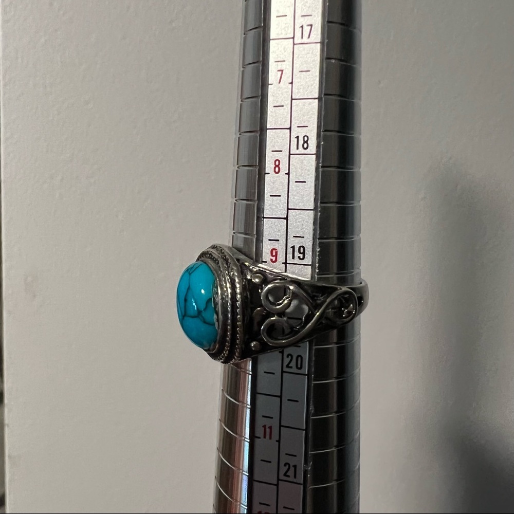 Turquoise silver ring - Picture 4 of 7